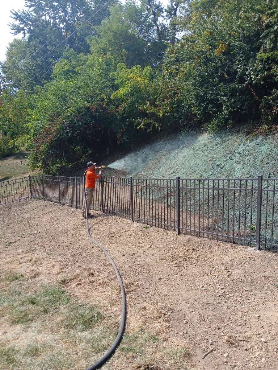 Hydroseeding slope project