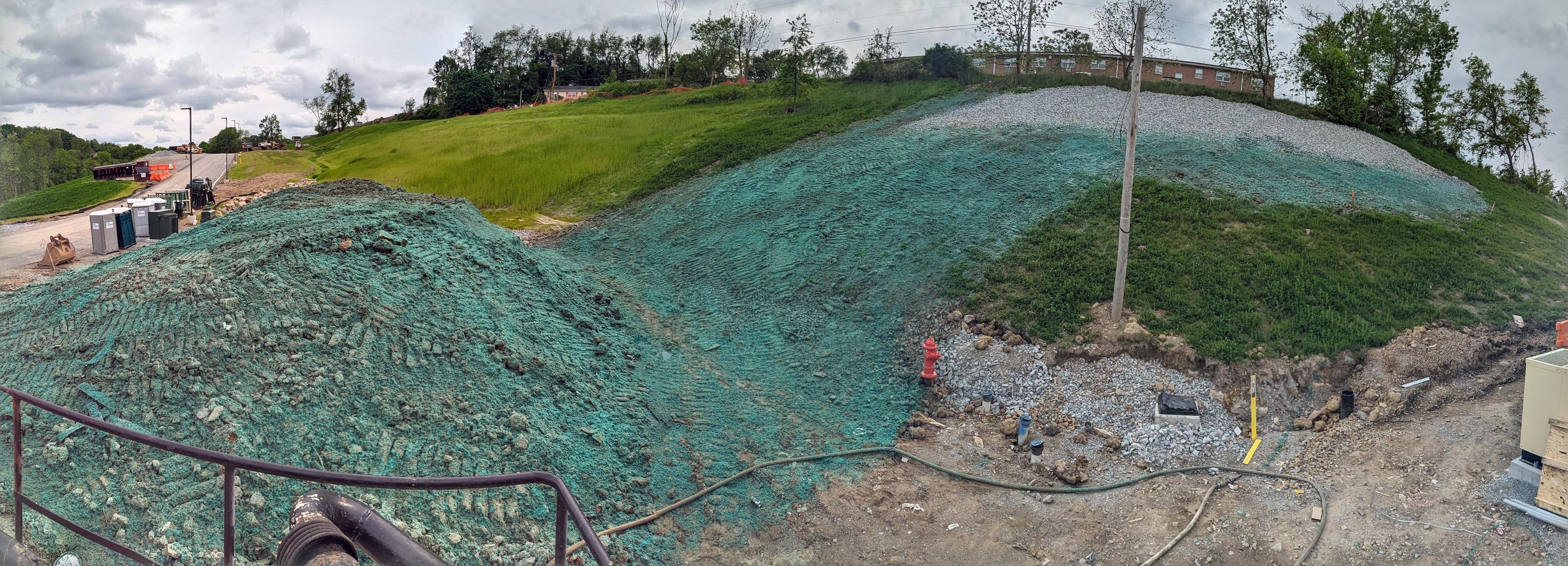 Panoramic hydroseeding project